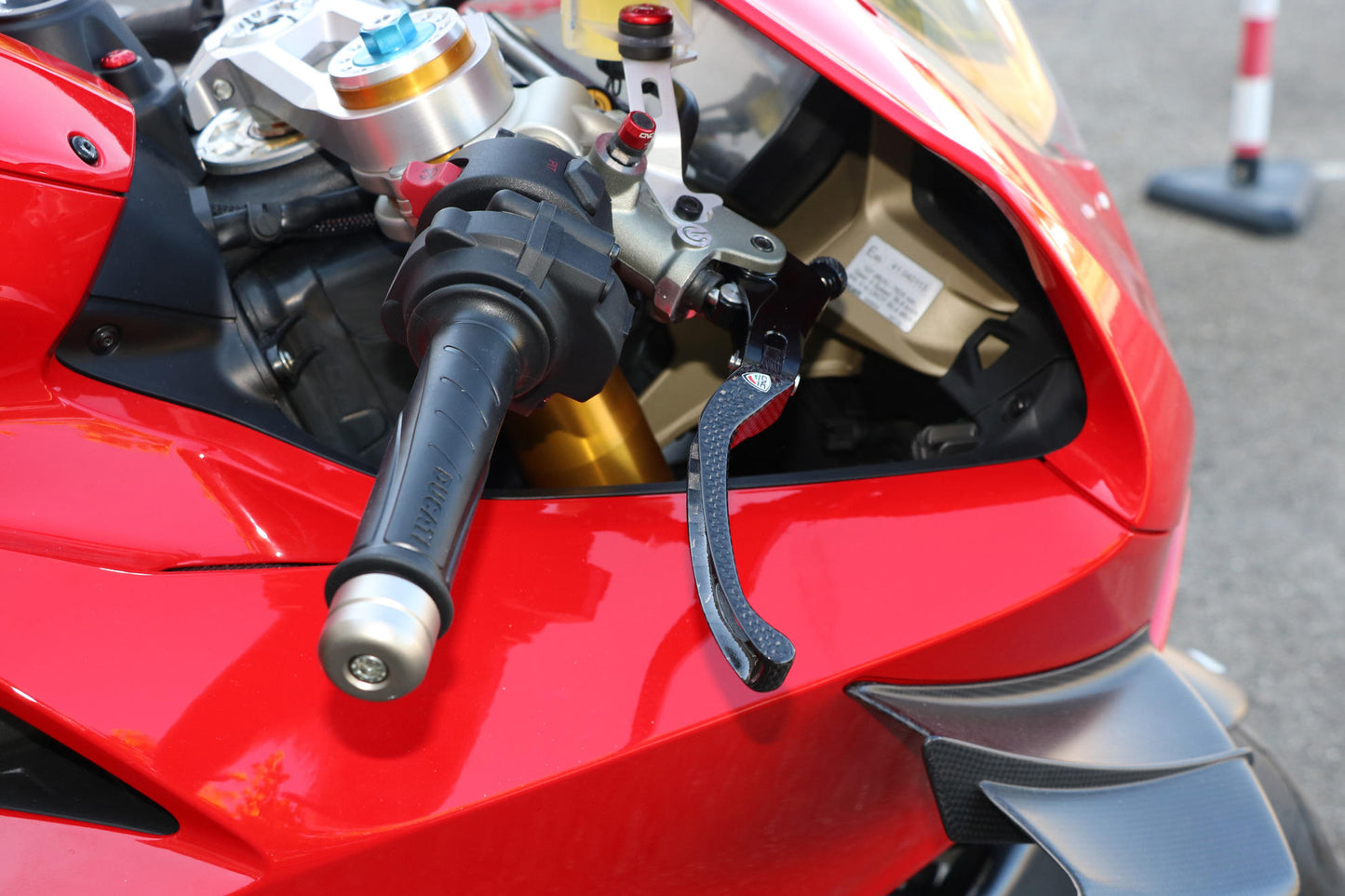 CNC Racing Carbon Fiber / Billet RACE Folding Adjustable Brake Lever for Ducati / MV Agusta F4 RR/RC - 190mm
