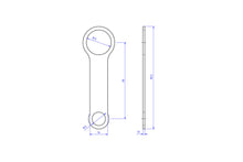 CNC Racing Reservoir Mounting Bracket for Mirror Mounting - Long