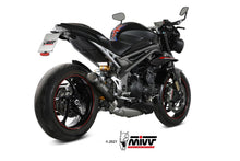 MIVV Slip-on, X-M5 Black, Standard Exhaust For Triumph Speed Triple R / S / RS 2018-2020
