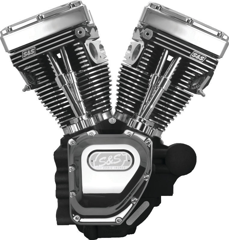 S&S Cycle 07-16 Touring Models T111 T-Series Long Block Engine - Wrinkle Black