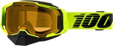 Armega Snowmobile Goggle Neon Ylw W/ Yellow Lens