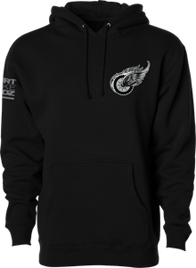 Two Wheels Hoodie Black Lg