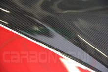 CARBONVANI - DUCATI MONSTER M696 / M796 / M1100 CARBON FIBER LH FUEL TANK SIDE PANEL WITH FRAME AND MESH RED COLOUR AND WHITE CONTOUR