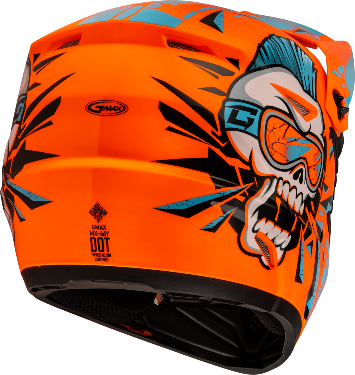 Youth Mx 46y Unstable Helmet Hi Vis Orange/Blue Yl