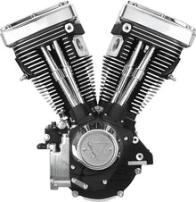 S&S Cycle 84-99 BT V80 Long Block Engine - Wrinkle Black