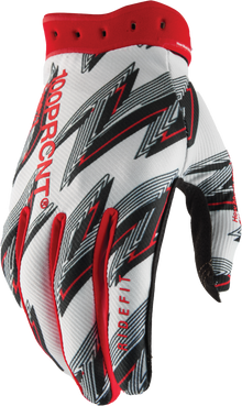 Ridefit Gloves White/Red Sm