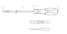 Beta Tools Model 1294 L 3X300-Screwdrivers Slotted Long