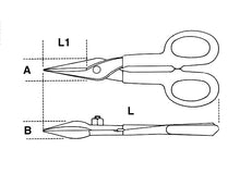 Beta Tools Model 1114 250-Tin Snips Straight Narrow Blade