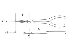 Beta Tools Model 1009 L/A-Extra Long Needle Nose Pliers