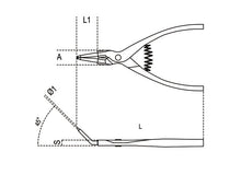 Beta Tools Model 1037 175mm-External Circlip Pliers 45°