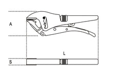 Beta Tools Model 1051 Adjustment Self-Locking Pliers Long