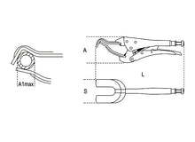 Beta Tools Model 1061 290mm-Pliers fork-Type Jaws