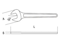 Beta Tools Model 52 35mm Single Open End Wrenches
