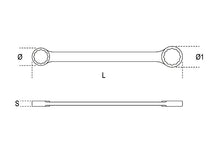 Beta Tools Model 95 24x26mm-Double Ended Flat Ring Wrenches