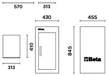 Beta Tools Model C38L A-R-Side Door + Interior Shelf C38L