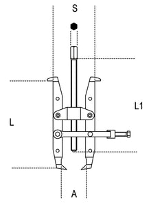 Beta Tools Model 1511 2-External Pullers + 2 Reversible Legs