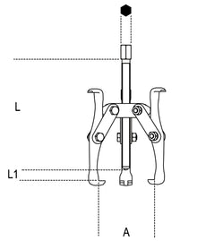 Beta Tools Model 1521 2-Pullers + Three Reversible Legs
