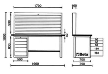 Beta Tools Model C57S A/G-Mastercargo Workbench Grey