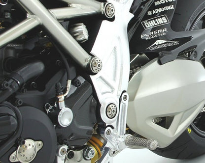 Motocorse Aluminum or Titanium Frame plugs for the Ducati Diavel