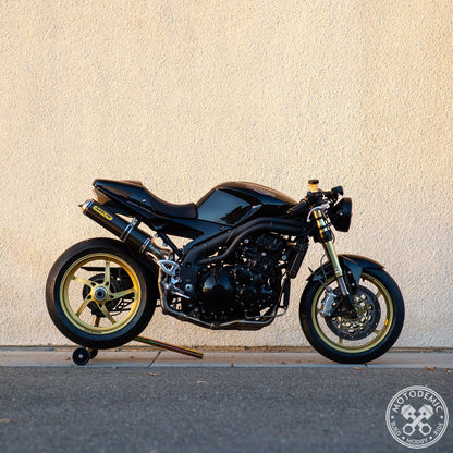 Motodemic Single LED and Round Halogen Headlight Conversion Kit for the 05-10 Triumph Speed Triple