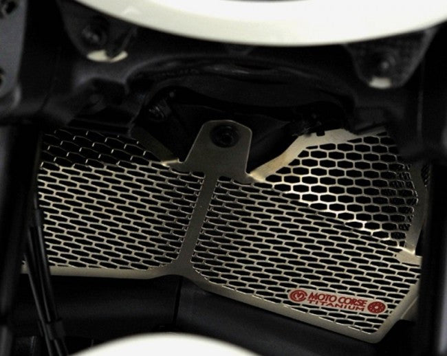 Motocorse Titanium Water Radiator Guard for Ducati Diavel