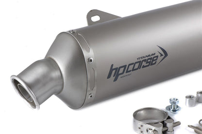 HP CORSE SP-1 SHORT Titanium High Mount Slip-on Exhaust for the Ducati DesertX