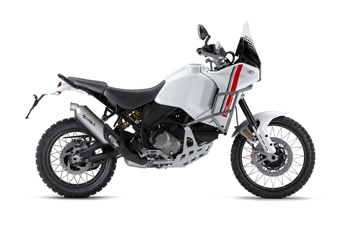 HP CORSE SP-1 SHORT Titanium Low Mount Slip-on Exhaust for the Ducati DesertX