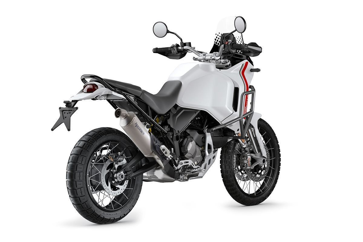 HP CORSE SP-1 SHORT Titanium Low Mount Slip-on Exhaust for the Ducati DesertX