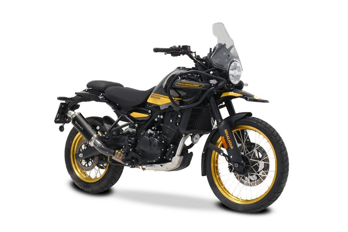 HP CORSE SP-1 SHORT BLACK CERAKOTE® SLIP ON for Royal Enfield Himalayan 450