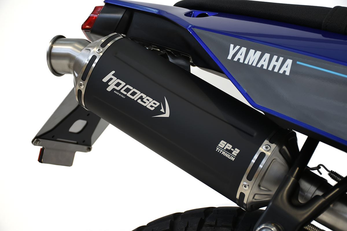 HP CORSE SP-2 SHORT Explore Edition Titanium Exhaust for Yamaha Tenere 700 (High Mount, Hard Bags)