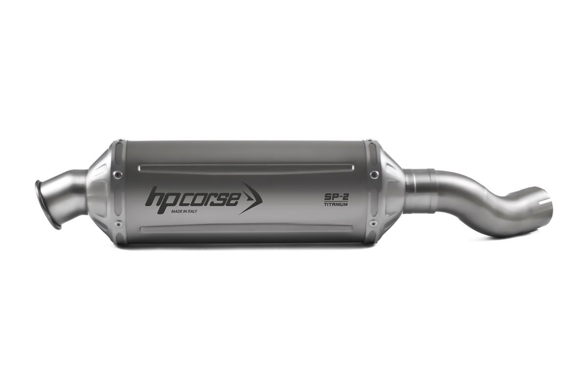 HP CORSE SP-2 SHORT Explore Edition Titanium Exhaust for Yamaha Tenere 700 (High Mount, Hard Bags)