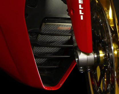MotoCorse Titanium Water Radiator And oil Cooler Guards for the Ducati Monster 1200 & 2017+ Supersport