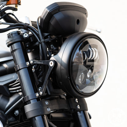 Motodemic Single LED and Round Halogen Headlight Conversion Kit for the 2018+ Triumph Speed Triple