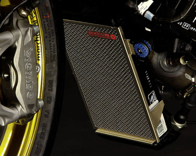 MotoCorse Titanium Water Radiator And oil Cooler Guards for the Ducati Monster 1200 & 2017+ Supersport