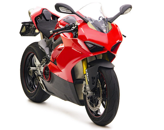 Motocorse Titanium Radiator and Oil Cooler Guards for the Ducati Panigale / Streetfighter V4 / S / R / Speciale (18-24)