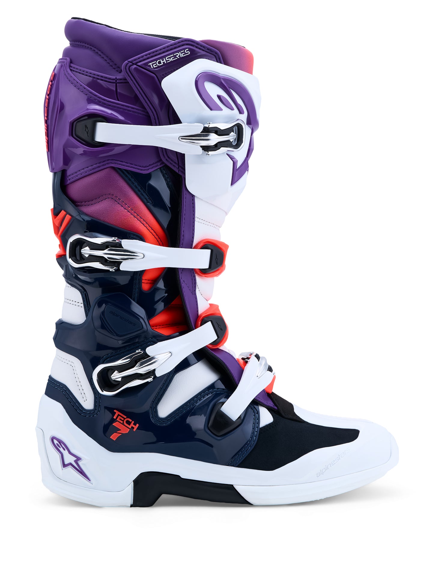 Tech 7 Boots Prpl/Wht/Dk Blue/Red Fluo 8