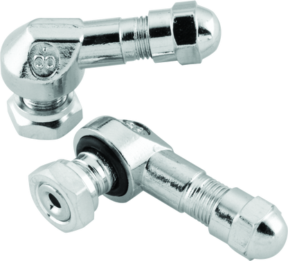 BikeMaster Valve Stem 2/Piece Pack Chrome