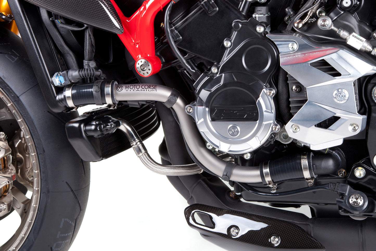 Motocorse Titanium and Silicon Lower Hose Kit for MV Agusta Brutale 800 (2016+), Dragster RR/RC (EURO4)