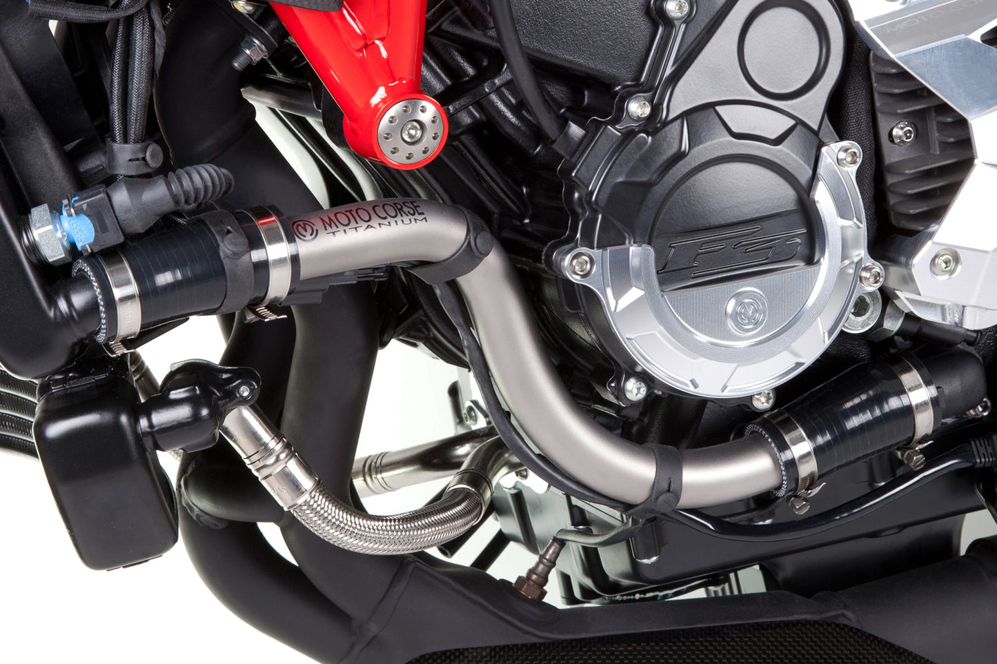 Motocorse Titanium and Silicon Lower Hose Kit for MV Agusta Brutale 675/800, Dragster, Turismo Veloce, Rivale, & Stradale (EURO3 Version)
