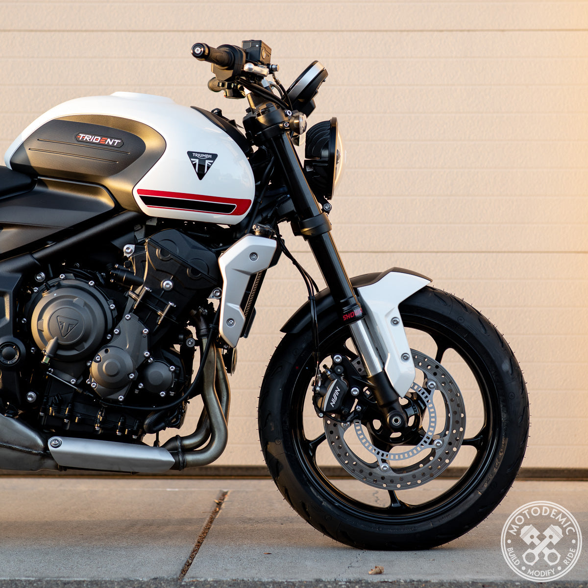 Motodemic Adaptive LED Headlight Upgrade for the Triumph Trident 660