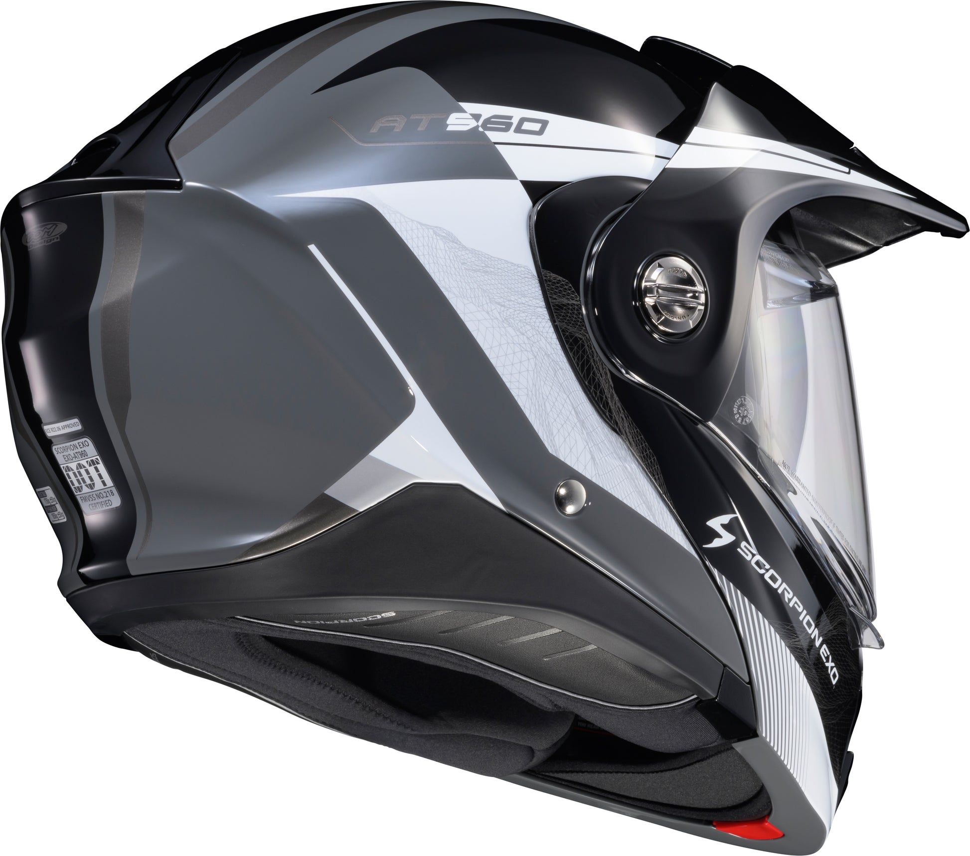 Exo At960 Modular Helmet Topographic 2 Blk/Wht/Grey 2x