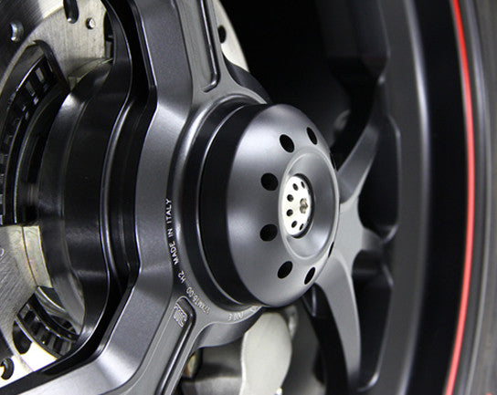 Motocorse Titanium and Delrin Rear axle Slider for Large Rear Hub Ducati's