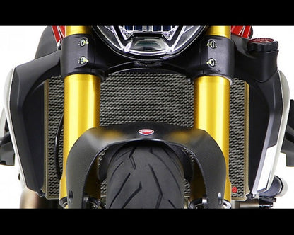 MotoCorse Titanium Water Radiator And oil Cooler Guards for the Ducati Monster 1200 & 2017+ Supersport
