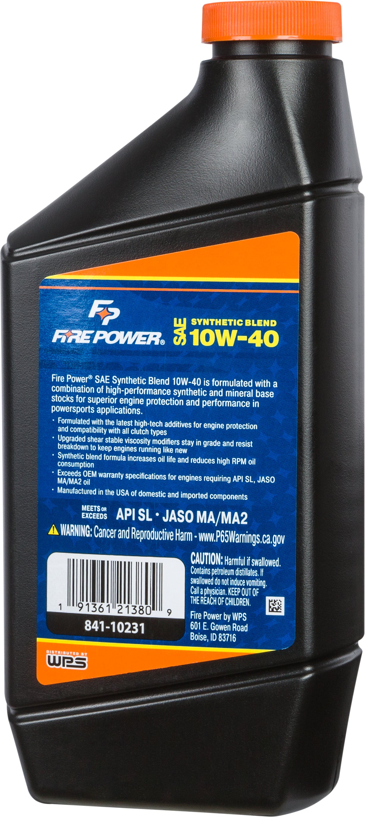 Synthetic Blend Oil 10w40 4t 1 Qt (12/Case  Sold Ea)