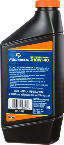 Synthetic Blend Oil 10w40 4t 1 Qt (12/Case  Sold Ea)