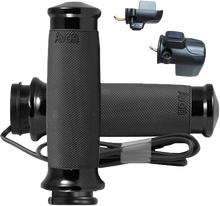 Custom Contour Heated Black Twist Grip
