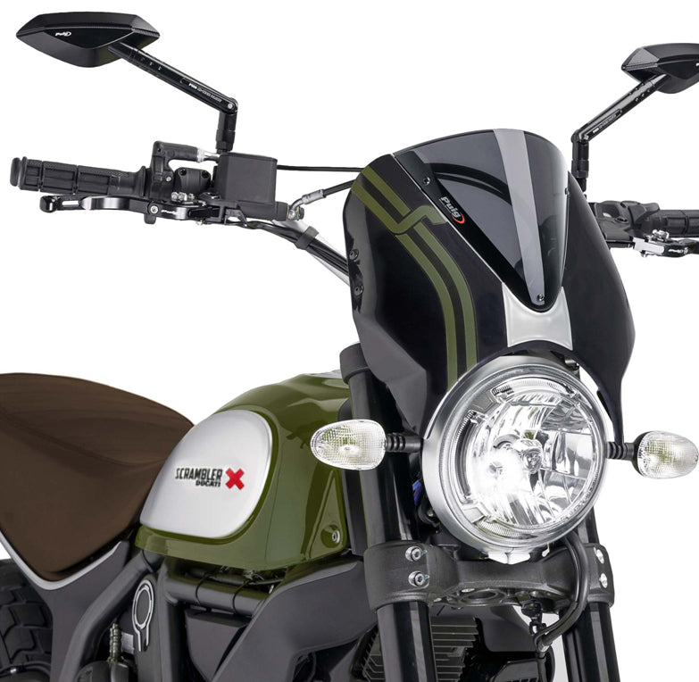 Windscreen Retrovision Carbon Look/Dark Smoke