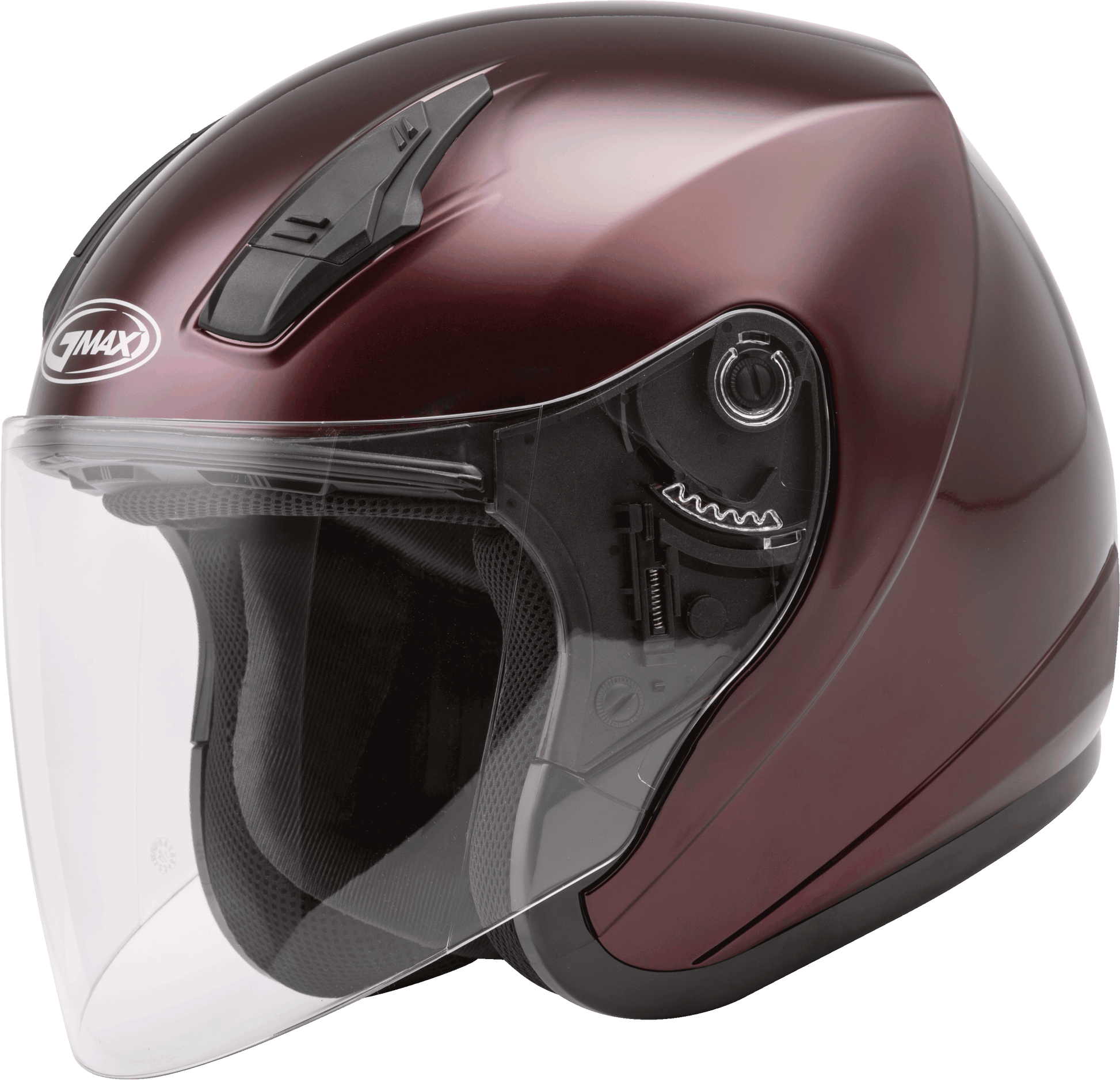 Of 17 Open Face Helmet Wine Red Lg