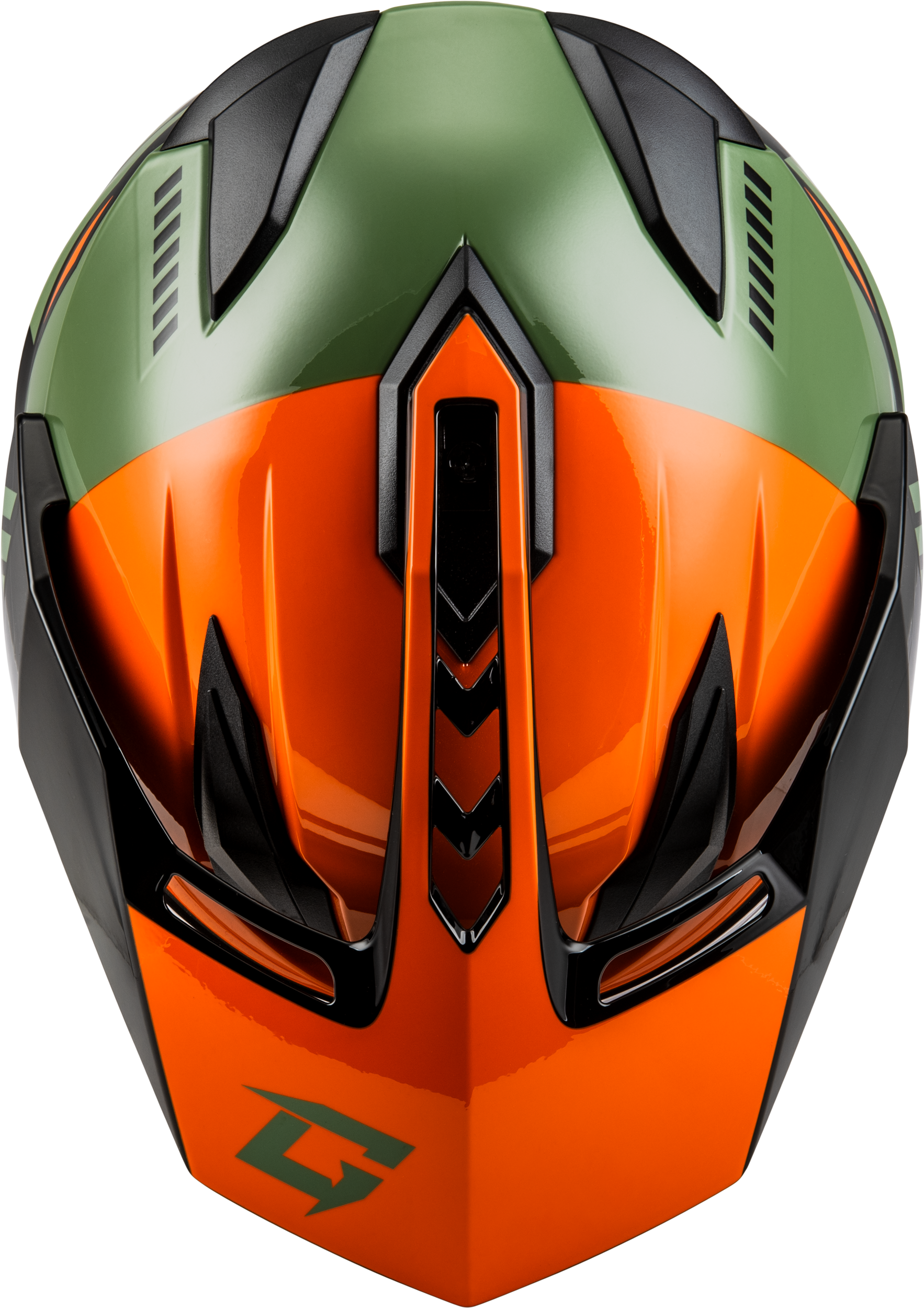 Gm 11 Ronin Helmet Orange/Green/Black Lg