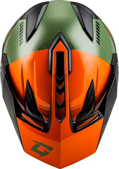 Gm 11 Ronin Helmet Orange/Green/Black Lg
